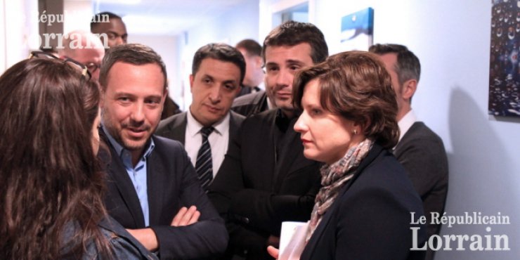 Roxana Maracineanu, ministre des Sports, et Adrien Taquet, secrétaire d'État à la protection de l'enfance en visite à La MECS de Lorry-Lès-Metz