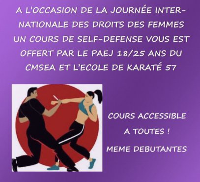 Le PAEJ et l'École de Karaté57 offrent un cours de self-défense !